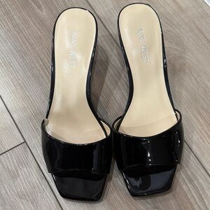 Nine West Black Patent Heels Sz 7